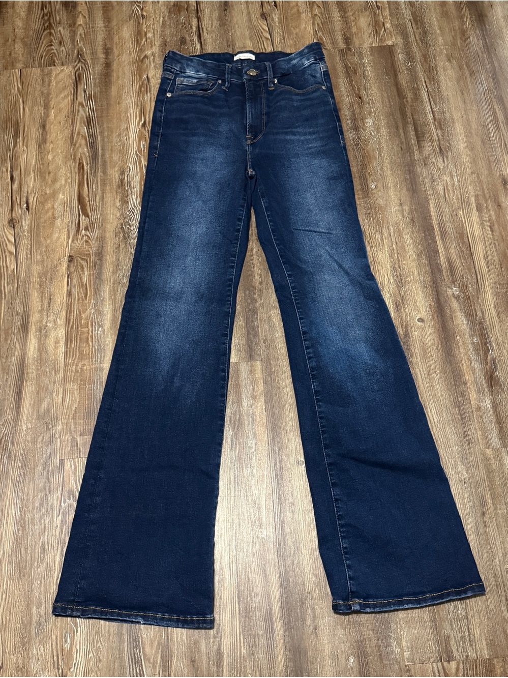 Good American Good Curve Bootcut Jeans Women's 6-12 High Rise Stretchy in Dark W